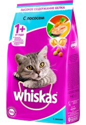 Вискас сухой корм для кошек морское ассорти с лососем, тунцом и креветками 1,9 кг.